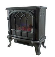 Duraflame 400 Sq Ft Electric Stove Fireplace Heater w/ Flame Effect | Gun Metal N2