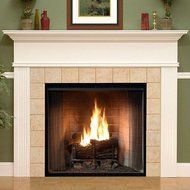 Monticello Fireplace Mantel Surround Shelf Length: 72.5", Finish: White