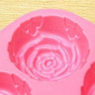 "6 Rose Silicone Muffin Cup Cake Jelly Baking Mould DIY Pudding Soap Mold" shopping N6