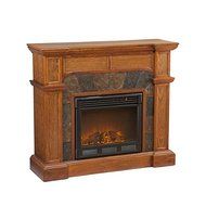 Julian Mission Oak Electric Fireplace Mantle Corner or Flat Wall