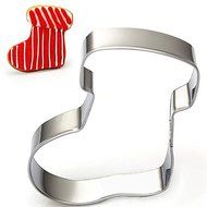 Stainless Steel Christmas Sock Cookie Cutter Biscuit Fondant Cake Mold N3