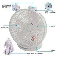 E-joy&reg; Mini USB Powered Flexible Gooseneck Fan LED Cooling Flashing USB Temperature Fan for PC Laptop Notebook... N9