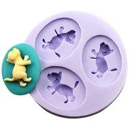 Longzang mini Dog F0184 Fondant Mold Silicone Sugar mold Craft Molds DIY gumpaste flowers Cake Decorating