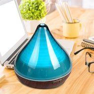 BlueFire 300ml Aroma Essential Oil Diffuser, Wood Grain Ultrasonic Cool Mist Humidifier for Office Home Bedroom... N4