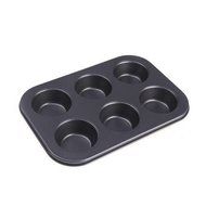 Lariy 6 Cups Pan Muffin Cupcake Steel Bread Baking Cupcake Bakeware Mould N2
