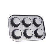 Lariy 6 Cups Pan Muffin Cupcake Steel Bread Baking Cupcake Bakeware Mould N3
