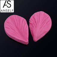 Anself Silicon Cake Mold 3D Leaf Shape Fondant Mould for Cake Decoration N7