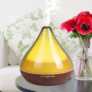 BlueFire 300ml Aroma Essential Oil Diffuser, Wood Grain Ultrasonic Cool Mist Humidifier for Office Home Bedroom... N6