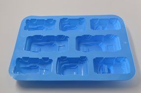 Bestwoohome 8-car Silicone Mould Chocolate Cake Baking Mold N3