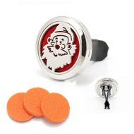 Xmas Santa 316L Stainless Steel Locket Car Air Freshener Travel Aromatherapy Essential Oil Vent Diffuser