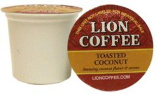 Lion Coffee Toasted Coconut for Keurig K-cup Machines (12 Cups/box) N2