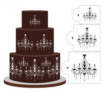BleuMoo Chandelier Shaped Fondant Cake Mold Cake Spray Flowers Mould Decoration Tool N5