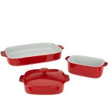 EM Emerils Table Red Bakeware 4PC Set