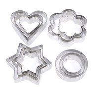 Teanfa Cake Biscuit Cookie Cutter Circle Star Flower Heart Pastry Baking Mold... N4