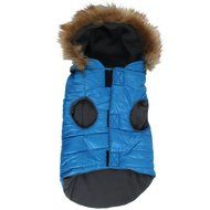 Puff Coat W/Hood Medium 15-16.5 -Pirate Black/Red N5
