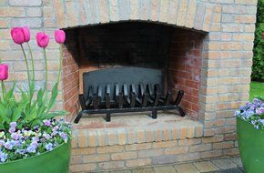 Model TG-36 Heavy Duty Fireplace Grate. 1&frac14;" Solid Steel Construction 36" Wide. N3