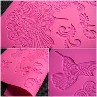 ART Kitchenware Decoration Lace Mat Silicone Fondant Lace Mold 8.5&times;6.5&times;0.06 inch BLM-27 N3