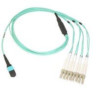 CableWholesale's Plenum Fiber Optic Cable, 40 Gigabit Ethernet QSFP 40GBase-SR4 to MTP(MPO)/LC (4 Duplex LC) 24...