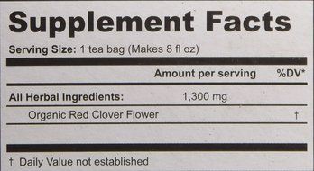 Red Clover Tea - Organic Herbs - 18 Bleach Free Tea Bags