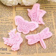 Cake &amp; Cookie Cutters 4PCS Butterfly Bird Shade Fondant Cake Cookie Cutter Mould Plastic Mold N5