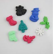 Autek Xmas Snowmen Sock Cake Fondant Sugar Craft Cake Decorating Silicone Mold #134 N2