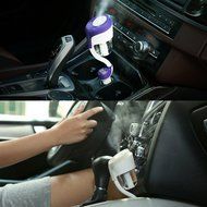 VSSPEED Two USB Ports Aroma Humidifier Power Protection Car Air Purifier Car Humidifier Moisturizing Charger (... N4