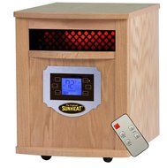 SUNHEAT International SH-1500LCD Electric Portable Infrared Heater with Remote Control and LCD Display, 1500-watt...