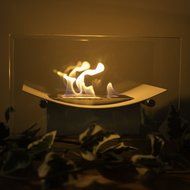 Sunnydaze Black Zen Ventless Tabletop Bio Ethanol Fireplace N3