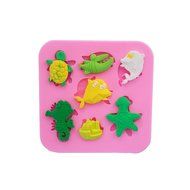 Wocuz WZ1511 Dolphins Turtles Shape Silicone Mold for Making Fondant Decoration of the Party Cake