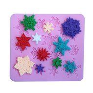Dachun Snowflake Silicone Baking Cake Mold Candle Mold Bakeware N3