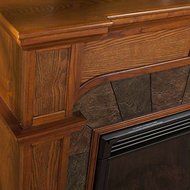 Julian Mission Oak Electric Fireplace Mantle Corner or Flat Wall N2