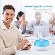 Homasy 800ml Ultrasonic Cool Mist Humidifier, One Touch Button Control, Auto Shut off Function for Office Home...