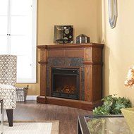Julian Mission Oak Electric Fireplace Mantle Corner or Flat Wall N3