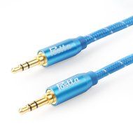 Postta 3.5MM Braided Stereo Audio cable(6 Feet)Dual-shielding Male to Male AUX Cable for car stereos,Smartphones... N19