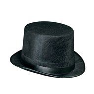 Beistle 60742-BK Black Vel-Felt Top Hat, 12 Per Package