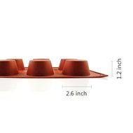 iClover Durable Food Grade Silicone Bakeware Vermilion -6pc Cups Food-grade Bakeware Baking Cake Chocolate Soap... N4