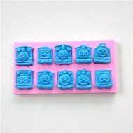 Wocuz W0564 10 Mini-train Jelly Pudding Candy Making Silicone Mold Cake Decoration Mould Fondant Chocolate Small...