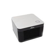 Hunter 20310B Cube Tabletop Air Purifier with EcoSilver, Black/Silver