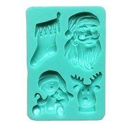 Quality First Novelty 3d Christmas Series Fondant Silicone Sugar Craft DIY Cake Mold 1pcs