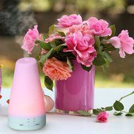 LUCOG 100ML Essential Oil Diffuser Humidifier - 7 Color LED Light, Timing &amp; Automatic Shut-off for Bedroom / Nursery... N3