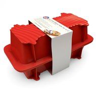 Silicone Bread and Loaf Pan Set of 2 Red, Nonstick, Commercial Grade Plus Bread Recipe Ebook N3