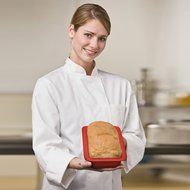 Silicone Bread and Loaf Pan Set of 2 Red, Nonstick, Commercial Grade Plus Bread Recipe Ebook N4