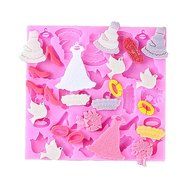 Yunko Fashion Ladies High-heeled Shoes Dress Shape Silicone Party Fondant Cup Cake Decorating Tools Chocolate... N3