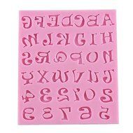 QINF Silicone 26 English Letters Fondant Cake Mold,11x9.7x 0.5cm