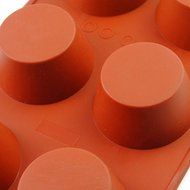 iClover Durable Food Grade Silicone Bakeware Vermilion -6pc Cups Food-grade Bakeware Baking Cake Chocolate Soap... N6