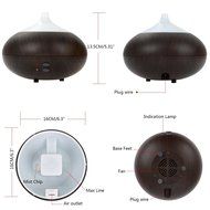 oobest Wood Grain Aroma Essential Oil Diffuser Humidifier-300ML Diffuser Cool Mist Humidifier Air Purifier Use... N17