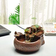 FEI&amp;S Ceramic pot flowing water humidifier fish tank living room desk Creative gifts home decor Ornaments