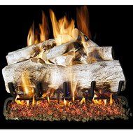 Peterson Real Fyre 30-inch Mountain Birch Log Set With Vented G45 Burner N2