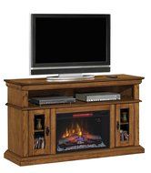 ClassicFlame 26MM2209-O107 Brookfield TV Stand for TVs up to 65&quot;, Premium Oak (Electric Fireplace Insert sold...