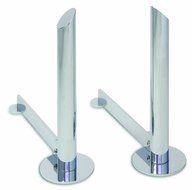 Pilgrim Home and Hearth 18668 Modern Tower Andirons, Polished Nickel